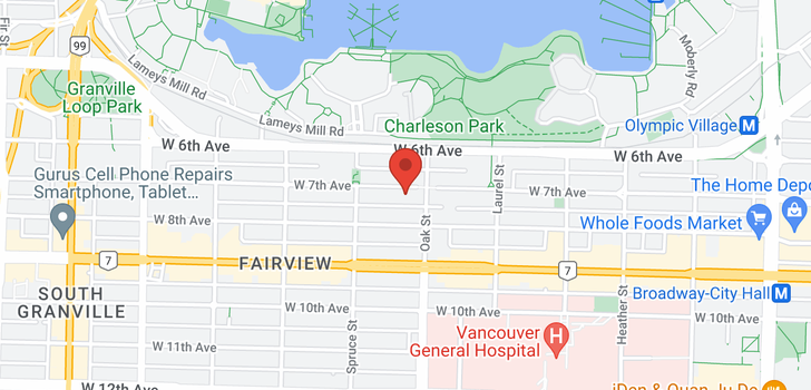 map of 203 1024 W 7TH AVENUE